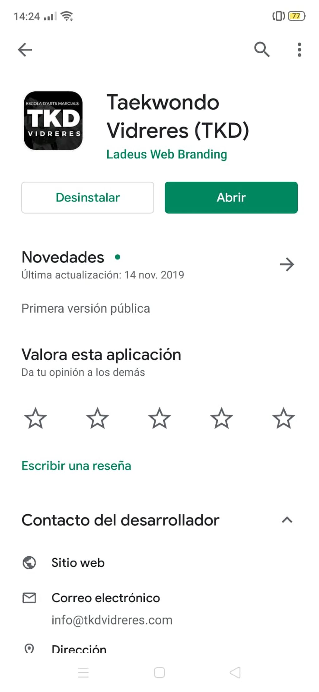 TKD Vidreres ya tiene APP oficial